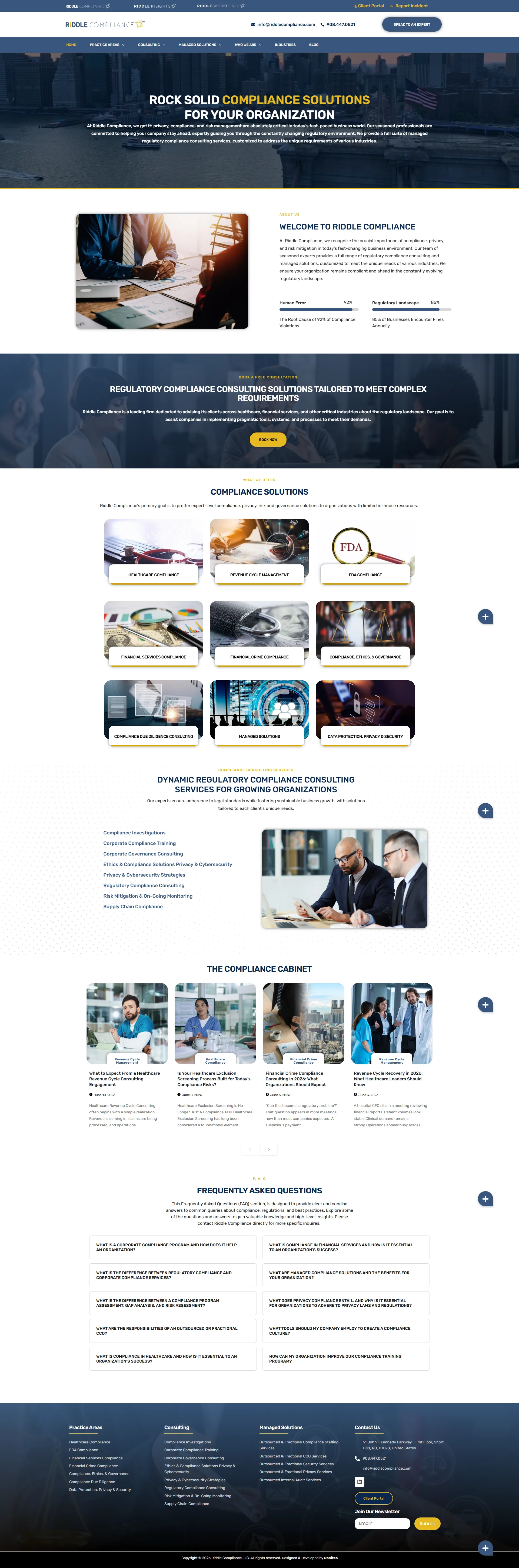 Riddle Compliance website
